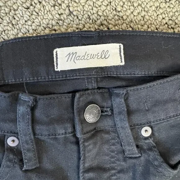 Madewell Black Jeans 9" High Rise Skinny Denim Lunar Wash US Womens 25 - Picture 6 of 8